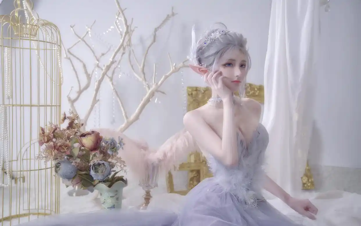 魔王cos海琴烟真是太美了 鬼刀 冰公主