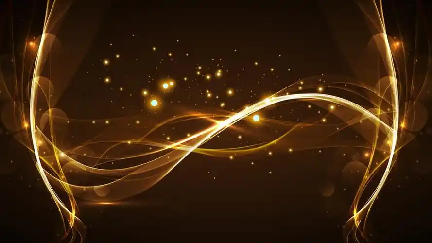 科技金色流光欧式邀请函背景素材