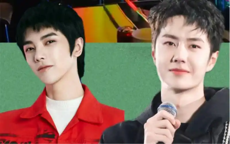 两位男顶流王一博和华晨宇出席同场活动现场绿海红海交织一眼望去谁的