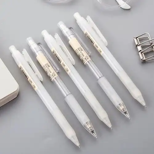 日本muji无印良品透明自动铅笔05mm防疲劳活动铅笔小学生书写用