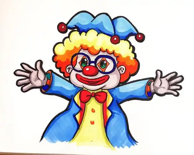 小丑简笔画图片 小丑简笔画图片彩色