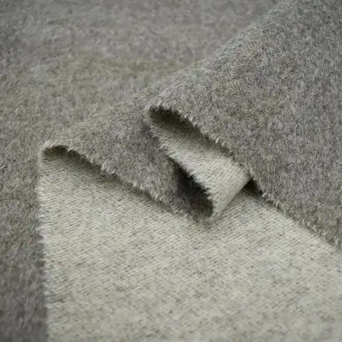 【现货】全毛绵羊绒单面顺毛gao品质素色羊毛外套毛呢面料 w7011