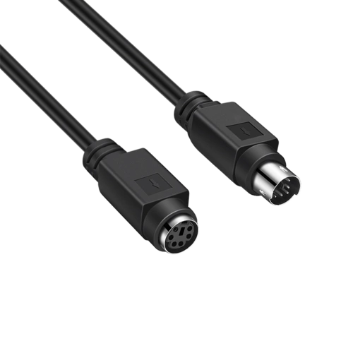 纯铜ps/2延长线鼠标键盘延长线圆头6针6芯加长线ps2公对公对母线