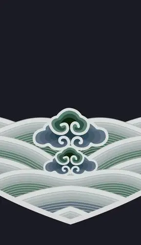 故宫线条,古风古韵,精选设计水波纹手机高清壁纸