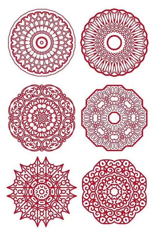 中式复古窗花边中国风传统边框图案免扣元素