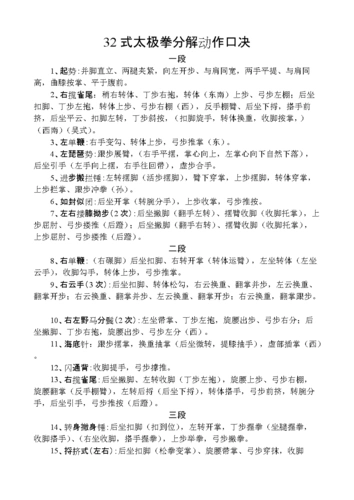 32式太极拳分解动作口决.doc
