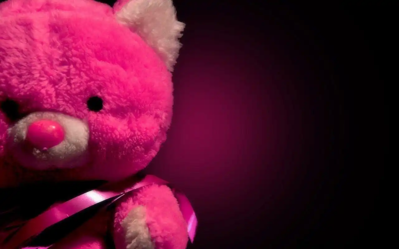 毛绒玩具可爱泰迪熊高清桌面壁纸