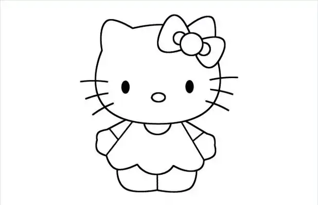 可爱hellokitty猫简笔画图片