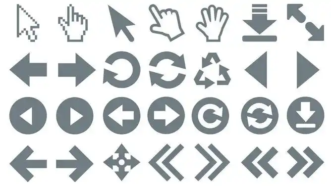 操作按钮ppt小图标素材下载