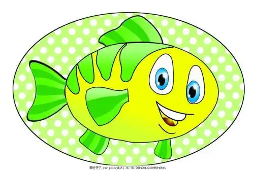 卡通小鱼彩色简笔画