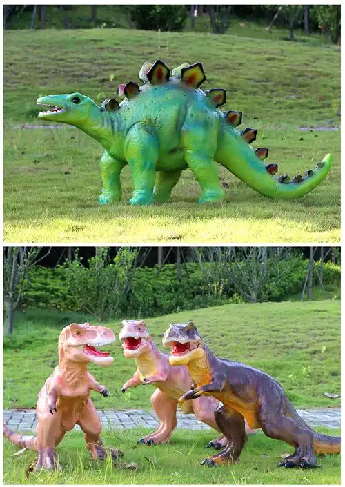 玻璃钢仿真恐龙 户外仿真大恐龙雕塑玻璃钢商场美陈游乐园林售楼部