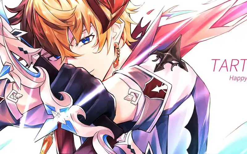 原神达达利亚绘画过程去往至冬的生日祝福