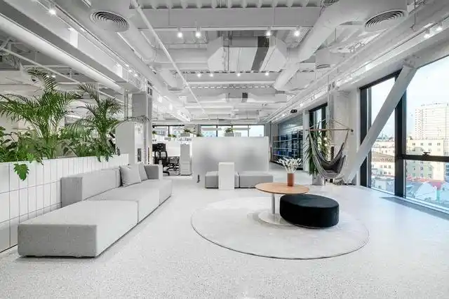 办公室简易装修效果图,创意办公空间设计,办公室装潢设计