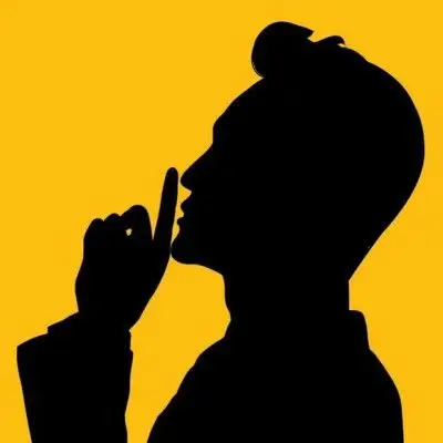 黄色背景黑色头像