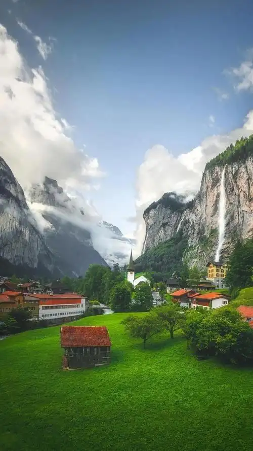 瑞士清新唯美田园风光