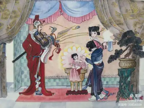 彩绘连环画  哪吒闹海>>