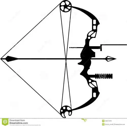 拉开的弓箭简笔画过程