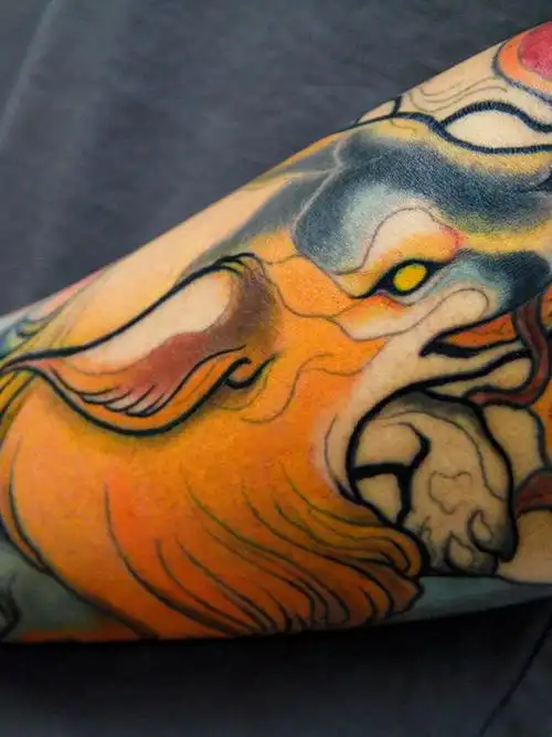 山海经花臂_纹身图案手稿图片_齐叁岁的纹身作品集