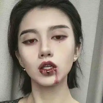 病娇头像女真人带血 恐怖血腥病娇女头像 - 高清头像 - 潮人个性网