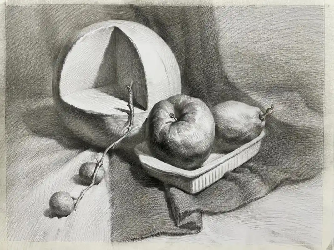 球体苹果#美术生 #素描静物 #艺考集训 - 抖音