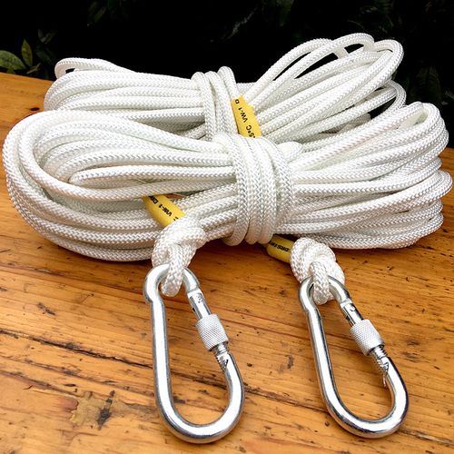 安全绳家用救生绳消防检查救援绳双钩绳子出租房用安全绳带钢丝芯_双