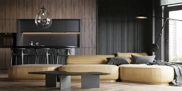 简约风,质感很强的重金属系列 二居16万现代简约