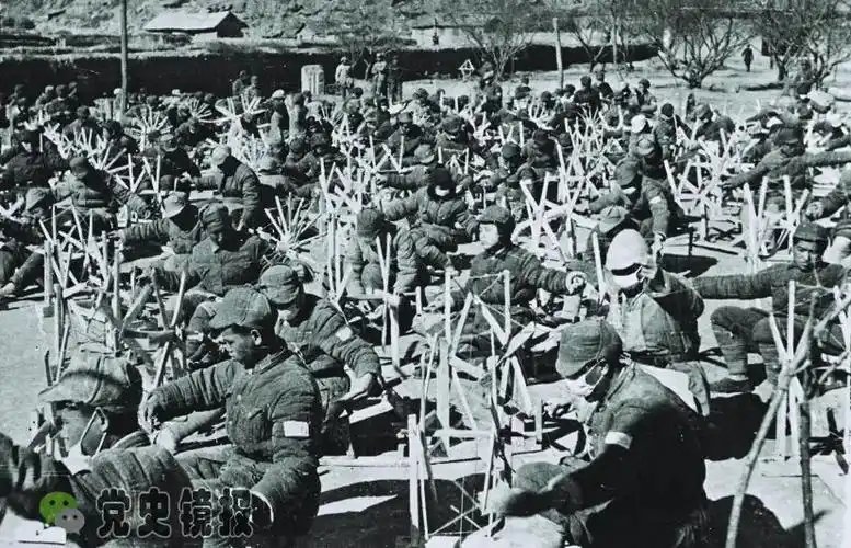 八路军三五九旅在旅长王震率领下在南泥湾开展大生产运动,在极其困难