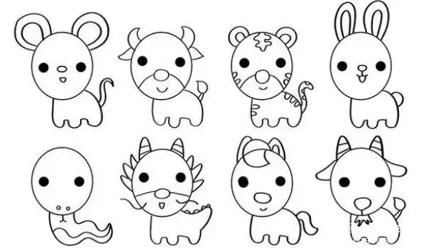 十二生肖简笔画