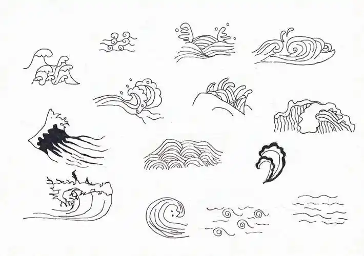 海浪简笔画画法黑板报简笔画黑板报图片大全海浪怎么画