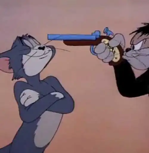 猫和老鼠头像丧黑白