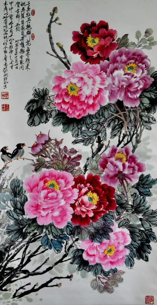 著名牡丹画家王福海先生书画赏析(一)