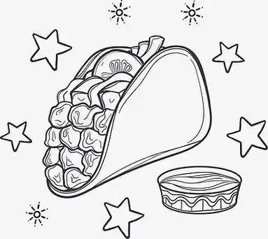 png手绘美食png手绘中国菜传统美食png夹肉馍手绘画素材图片epspng