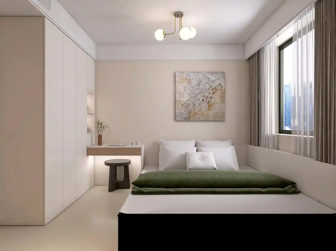 打通这面墙,整个房间瞬间变亮!77平米现代风装修效果图