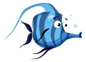 卡通蓝色尖嘴鱼