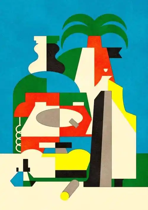 受包豪斯设计哲学影响yasuo-range 以及她穿梭在现代的,平面图形的,不