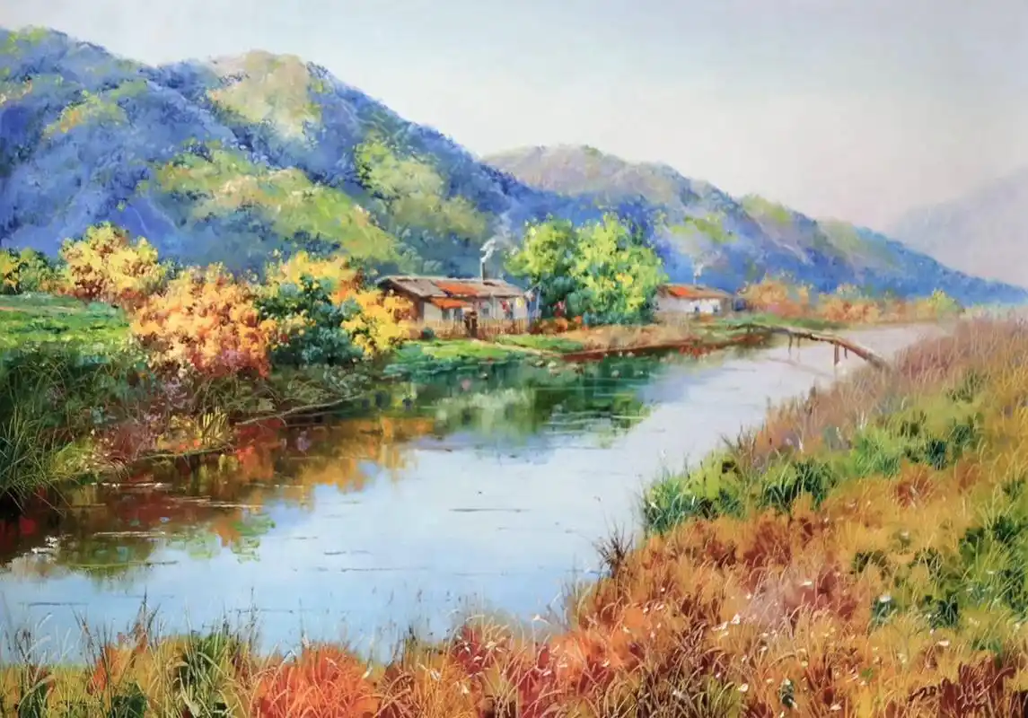油画:美丽乡村风景,第二辑