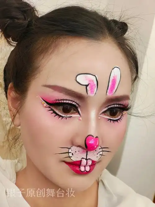 儿童舞台妆动物妆面兔子妆台州化妆师