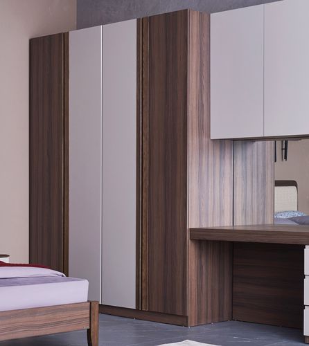 衣柜梳妆台组合一体米高实木板式北欧现代柜子衣柜