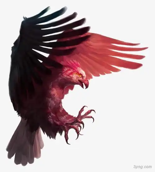 棕红色大气雄鹰装饰图案