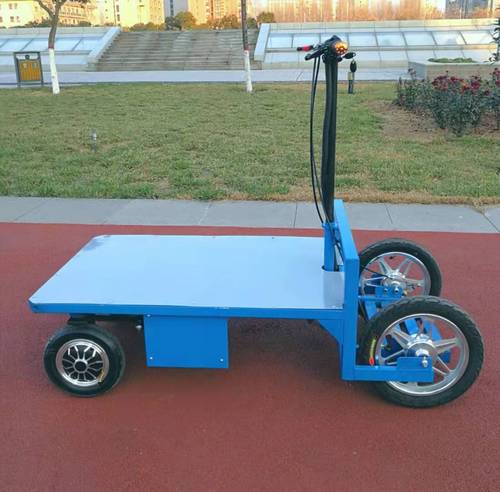 电动小区手推车工厂仓储搬运平板双电电机四轮平板手推车