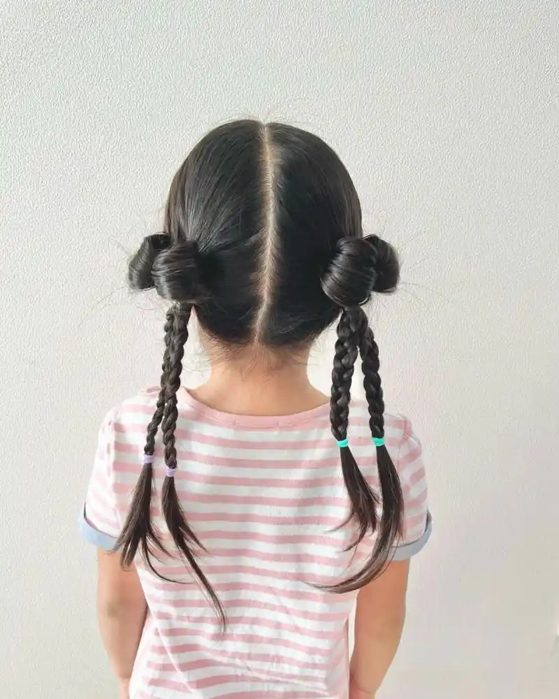 编发小女孩# #简单儿童编发# #儿童上学发型# #儿童马尾辫的各种扎法