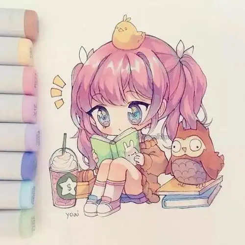 二次元动漫人物q版简笔画教程