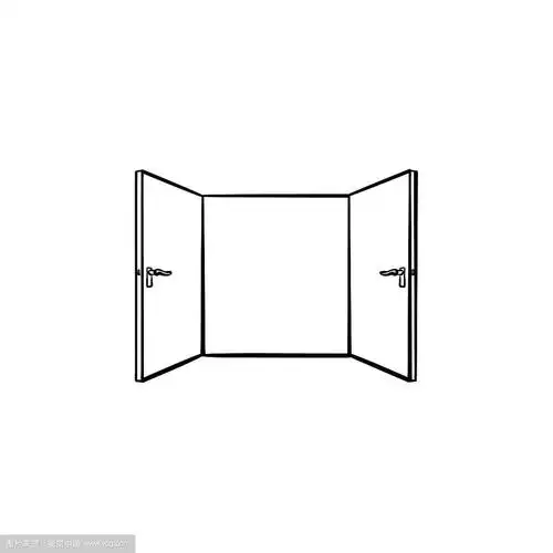 开门手绘草图图标