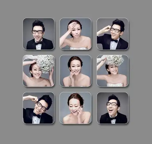 九宫格照片墙摆法