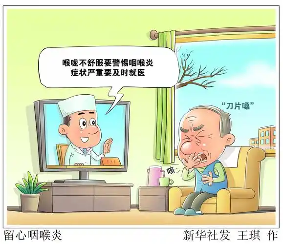 (图表·漫画)留心咽喉炎_医生_喉咙_新华社