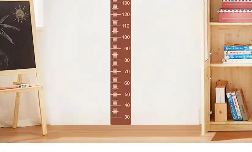 策卓晨卡通宝宝身高贴测量身高尺墙贴纸可移除身高贴纸小孩儿童房间
