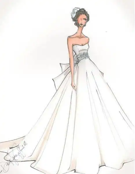 十二星座的婚纱简笔画