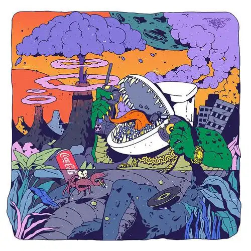 「空盒子」活动,随机词组,创意发散,插画练习