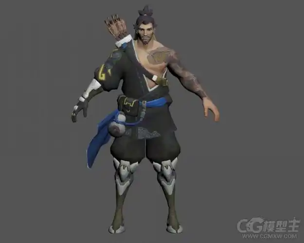 弓箭护卫3d角色模型