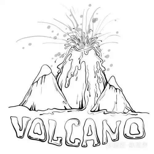 海报的火山喷发